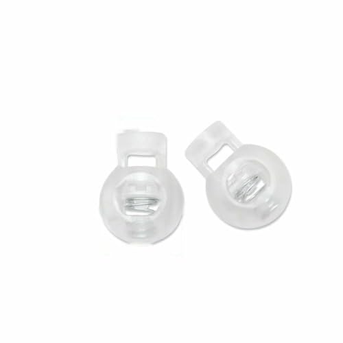 Neue 10 Stück Kordelstopper, Kordelenden, Knebelverschluss, Schnalle, Knopf, Weiß, Schwarz, Frost, Schnürsenkel, Sportbekleidung, DIY-Taschenzubehör, NO04 Clear022 Neue 10 Stück Kordelstopper, Kordelenden, Knebelverschluss, Schnalle, Knopf, Weiß, Schwarz, Frost, Schnürsenkel, Sportbekleidung, DIY-Taschenzubehör, NO04 Clear022 von TBSKUY