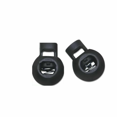 Neue 10 Stück Kordelstopper, Kordelenden, Knebelverschluss, Schnalle, Knopf, Weiß, Schwarz, Frost, Schnürsenkel, Sportbekleidung, DIY-Taschenzubehör, NO05 Black001 Neue 10 Stück Kordelstopper, Kordelenden, Knebelverschluss, Schnalle, Knopf, Weiß, Schwarz, Frost, Schnürsenkel, Sportbekleidung, DIY-Taschenzubehör, NO05 Black001 von TBSKUY
