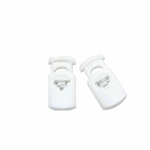 Neue 10 Stück Kordelstopper, Kordelenden, Knebelverschluss, Schnalle, Knopf, Weiß, Schwarz, Frost, Schnürsenkel, Sportbekleidung, DIY-Taschenzubehör, NO06, Weiß000 Neue 10 Stück Kordelstopper, Kordelenden, Knebelverschluss, Schnalle, Knopf, Weiß, Schwarz, Frost, Schnürsenkel, Sportbekleidung, DIY-Taschenzubehör, NO06, Weiß000 von TBSKUY