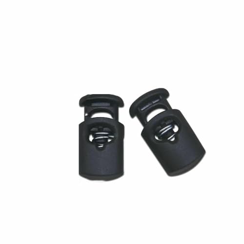 Neue 10 Stück Kordelstopper, Kordelenden, Knebelverschluss, Schnalle, Knopf, Weiß, Schwarz, Frost, Schnürsenkel, Sportbekleidung, DIY-Taschenzubehör, NO06 Black001 Neue 10 Stück Kordelstopper, Kordelenden, Knebelverschluss, Schnalle, Knopf, Weiß, Schwarz, Frost, Schnürsenkel, Sportbekleidung, DIY-Taschenzubehör, NO06 Black001 von TBSKUY
