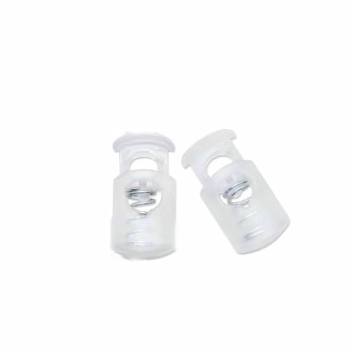 Neue 10 Stück Kordelstopper, Kordelenden, Knebelverschluss, Schnalle, Knopf, Weiß, Schwarz, Frost, Schnürsenkel, Sportbekleidung, DIY-Taschenzubehör, NO06 Clear022 Neue 10 Stück Kordelstopper, Kordelenden, Knebelverschluss, Schnalle, Knopf, Weiß, Schwarz, Frost, Schnürsenkel, Sportbekleidung, DIY-Taschenzubehör, NO06 Clear022 von TBSKUY