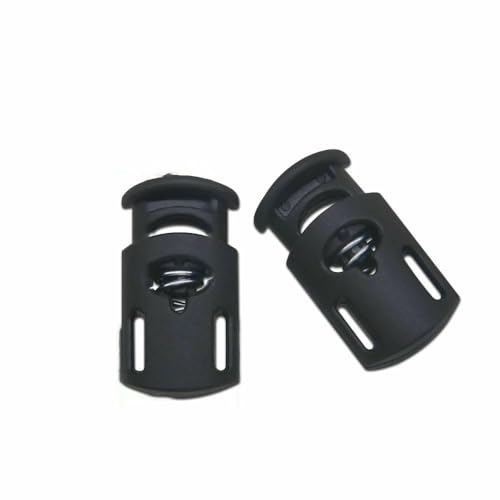Neue 10 Stück Kordelstopper, Kordelenden, Knebelverschluss, Schnalle, Knopf, Weiß, Schwarz, Frost, Schnürsenkel, Sportbekleidung, DIY-Taschenzubehör, NO07 Black001 Neue 10 Stück Kordelstopper, Kordelenden, Knebelverschluss, Schnalle, Knopf, Weiß, Schwarz, Frost, Schnürsenkel, Sportbekleidung, DIY-Taschenzubehör, NO07 Black001 von TBSKUY
