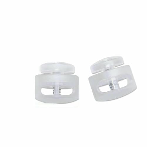 Neue 10 Stück Kordelstopper, Kordelenden, Knebelverschluss, Schnalle, Knopf, Weiß, Schwarz, Frost, Schnürsenkel, Sportbekleidung, DIY-Taschenzubehör, NO08 Clear022 Neue 10 Stück Kordelstopper, Kordelenden, Knebelverschluss, Schnalle, Knopf, Weiß, Schwarz, Frost, Schnürsenkel, Sportbekleidung, DIY-Taschenzubehör, NO08 Clear022 von TBSKUY