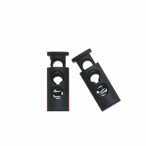 Neue 10 Stück Kordelstopper, Kordelenden, Knebelverschluss, Schnalle, Knopf, Weiß, Schwarz, Frost, Schnürsenkel, Sportbekleidung, DIY-Taschenzubehör, NO10 Black001 Neue 10 Stück Kordelstopper, Kordelenden, Knebelverschluss, Schnalle, Knopf, Weiß, Schwarz, Frost, Schnürsenkel, Sportbekleidung, DIY-Taschenzubehör, NO10 Black001 von TBSKUY