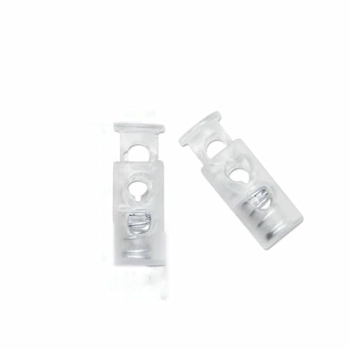 Neue 10 Stück Kordelstopper, Kordelenden, Knebelverschluss, Schnalle, Knopf, Weiß, Schwarz, Frost, Schnürsenkel, Sportbekleidung, DIY-Taschenzubehör, NO10 Clear022 Neue 10 Stück Kordelstopper, Kordelenden, Knebelverschluss, Schnalle, Knopf, Weiß, Schwarz, Frost, Schnürsenkel, Sportbekleidung, DIY-Taschenzubehör, NO10 Clear022 von TBSKUY