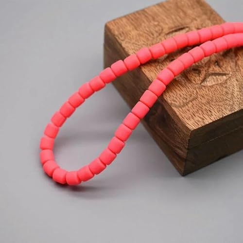 Neue 6 mm 60 Stück/Los Farbfass Polymer Clay Perlen Rohr Spacer Perlen für Schmuckherstellung DIY handgefertigtes Armband Zubehör-13-6 mm 60 Stück Menge von TBSKUY