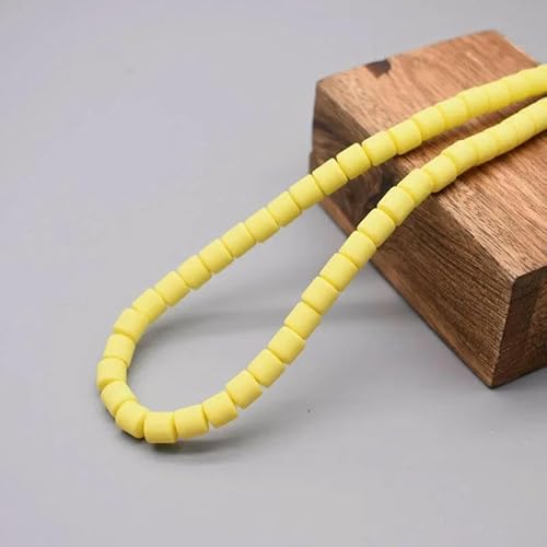 Neue 6 mm 60 Stück/Los Farbfass Polymer Clay Perlen Rohr Spacer Perlen für Schmuckherstellung DIY handgefertigtes Armband Zubehör-16-6 mm 60 Stück Menge von TBSKUY