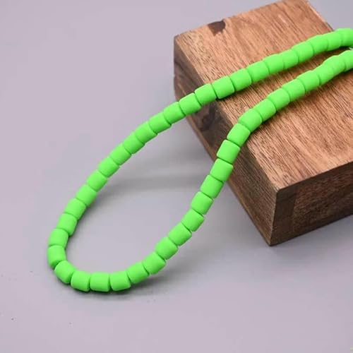 Neue 6 mm 60 Stück/Los Farbfass Polymer Clay Perlen Rohr Spacer Perlen für Schmuckherstellung DIY handgefertigtes Armband Zubehör-30-6 mm 60 Stück Menge von TBSKUY