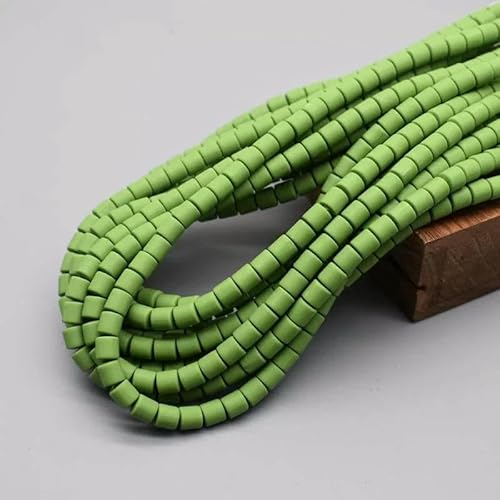 Neue 6 mm 60 Stück/Los Farbfass Polymer Clay Perlen Rohr Spacer Perlen für Schmuckherstellung DIY handgefertigtes Armband Zubehör-46-6 mm 60 Stück Menge von TBSKUY