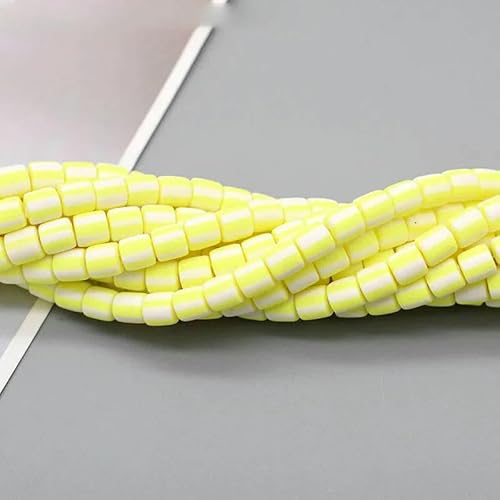 Neue 6 mm 60 Stück/Los Farbfass Polymer Clay Perlen Rohr Spacer Perlen für Schmuckherstellung DIY handgefertigtes Armband Zubehör-62-6 mm 60 Stück Menge von TBSKUY