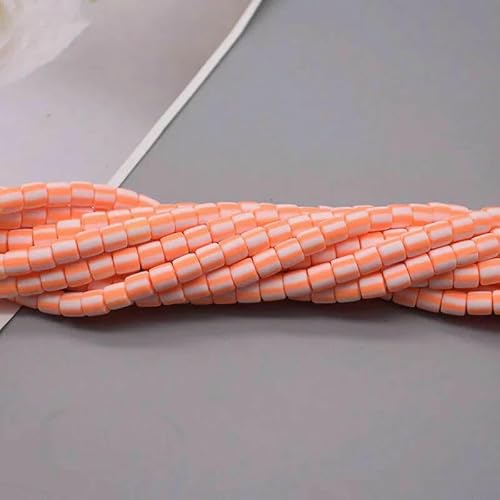 Neue 6 mm 60 Stück/Los Farbfass Polymer Clay Perlen Rohr Spacer Perlen für Schmuckherstellung DIY handgefertigtes Armband Zubehör-9-6 mm 60 Stück Menge von TBSKUY
