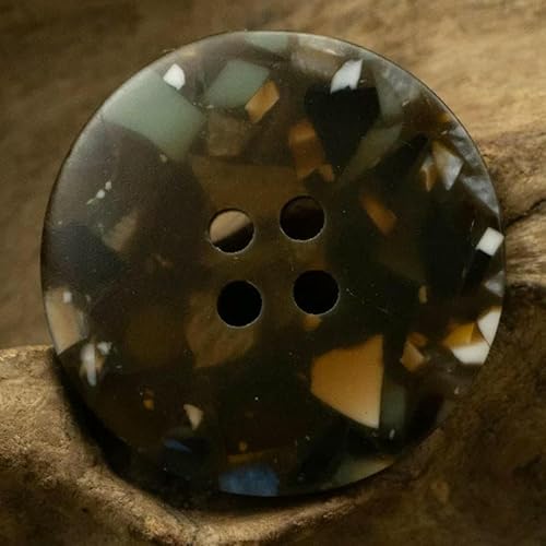 Neue Polyesterknöpfe im Barockstil für Freizeitkleidung, Bastelbedarf, spezielle Marmorstruktur, Nähfarbe 1–30 mm (10 Stück) von TBSKUY