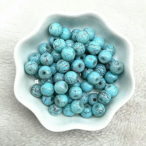 Neue runde Glasperlen (4/6/8/10 mm), lose Abstandsperlen für die Schmuckherstellung, DIY-Zubehör für handgefertigte Armbänder und Halsketten, 08–4,0 mm (100 Stück) von TBSKUY