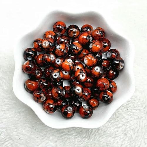 Neue runde Glasperlen (4/6/8/10 mm), lose Abstandsperlen für die Schmuckherstellung, DIY-Zubehör für handgefertigte Armbänder und Halsketten, 17–4,0 mm (100 Stück) von TBSKUY