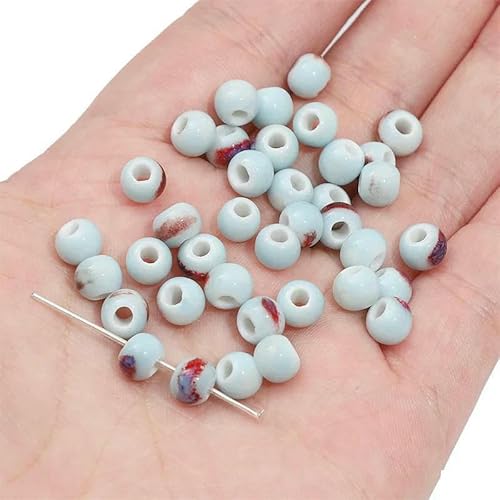 Niedliche handgefertigte Keramik-Porzellan-Kaninchen- -Perlen für Ohrringe, Halsketten, Armbänder, DIY-Schmuck, Bastelzubehör, 01, 10 Stück von TBSKUY