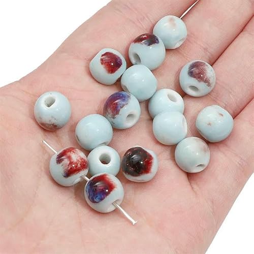 Niedliche handgefertigte Keramik-Porzellan-Kaninchen- -Perlen für Ohrringe, Halsketten, Armbänder, DIY-Schmuck, Bastelzubehör, 03, 5 Stück von TBSKUY