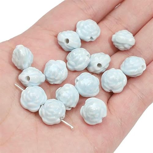 Niedliche handgefertigte Keramik-Porzellan-Kaninchen- -Perlen für Ohrringe, Halsketten, Armbänder, DIY-Schmuck, Bastelzubehör, 04, 2 Stück von TBSKUY