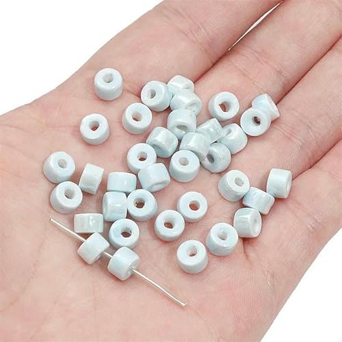 Niedliche handgefertigte Keramik-Porzellan-Kaninchen- -Perlen für Ohrringe, Halsketten, Armbänder, DIY-Schmuck, Bastelzubehör, 11, 5 Stück von TBSKUY