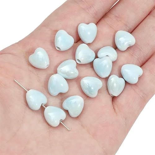 Niedliche handgefertigte Keramik-Porzellan-Kaninchen- -Perlen für Ohrringe, Halsketten, Armbänder, DIY-Schmuck, Bastelzubehör, 20, 4 Stück von TBSKUY
