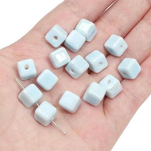 Niedliche handgefertigte Keramik-Porzellan-Kaninchen- -Perlen für Ohrringe, Halsketten, Armbänder, DIY-Schmuck, Bastelzubehör, 21, 4 Stück von TBSKUY