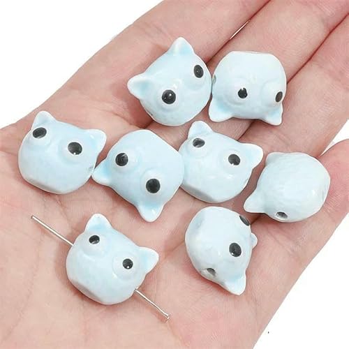 Niedliche handgefertigte Keramik-Porzellan-Kaninchen- -Perlen für Ohrringe, Halsketten, Armbänder, DIY-Schmuck, Bastelzubehör, 29, 1 Stück von TBSKUY