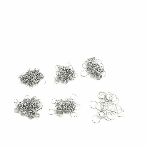 Offene Biegeringe, 200 Stück, 4, 5, 6, 7, 8, 10 mm, offene Biegeringe für DIY-Schmuckherstellung, Verbindungszubehör, Edelstahl, 0,7 x 4,0 mm Offene Biegeringe, 200 Stück, 4, 5, 6, 7, 8, 10 mm, offene Biegeringe für DIY-Schmuckherstellung, Verbindungszubehör, Edelstahl, 0,7 x 4,0 mm von TBSKUY