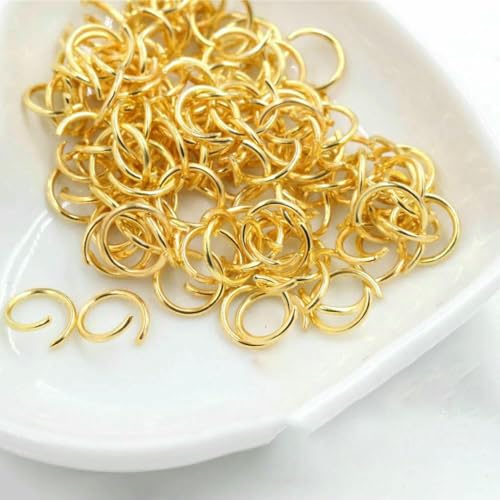 Offene Biegeringe, 200 Stück, 4, 5, 6, 7, 8, 10 mm, offene Biegeringe für DIY-Schmuckherstellung, Verbindungszubehör, Gold, 0,7 x 4,0 mm Offene Biegeringe, 200 Stück, 4, 5, 6, 7, 8, 10 mm, offene Biegeringe für DIY-Schmuckherstellung, Verbindungszubehör, Gold, 0,7 x 4,0 mm von TBSKUY