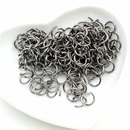 Offene Biegeringe, 200 Stück, 4, 5, 6, 7, 8, 10 mm, offene Biegeringe für DIY-Schmuckherstellung, Verbindungszubehör, Gun Black, 1,0 x 10 mm Offene Biegeringe, 200 Stück, 4, 5, 6, 7, 8, 10 mm, offene Biegeringe für DIY-Schmuckherstellung, Verbindungszubehör, Gun Black, 1,0 x 10 mm von TBSKUY