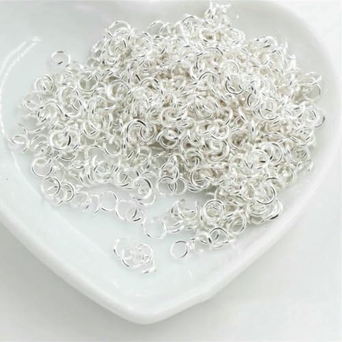 Offene Biegeringe, 200 Stück, 4, 5, 6, 7, 8, 10 mm, offene Biegeringe für DIY-Schmuckherstellung, Verbindungszubehör, Silber, 0,7 x 5 mm Offene Biegeringe, 200 Stück, 4, 5, 6, 7, 8, 10 mm, offene Biegeringe für DIY-Schmuckherstellung, Verbindungszubehör, Silber, 0,7 x 5 mm von TBSKUY