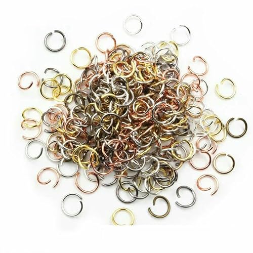 Offene Biegeringe, 200 Stück, 4, 5, 6, 7, 8, 10 mm, offene Biegeringe für DIY-Schmuckherstellung, Verbindungszubehör, gemischt, 0,7 x 4,0 mm Offene Biegeringe, 200 Stück, 4, 5, 6, 7, 8, 10 mm, offene Biegeringe für DIY-Schmuckherstellung, Verbindungszubehör, gemischt, 0,7 x 4,0 mm von TBSKUY