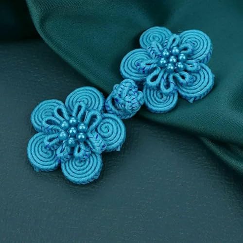 Paar Blumen-Chinesische Frosch-Verschlussknöpfe Knotenverschluss Nähen Handarbeit Basteln DIY Cheongsam Stoffknopf-14-30 65mm von TBSKUY