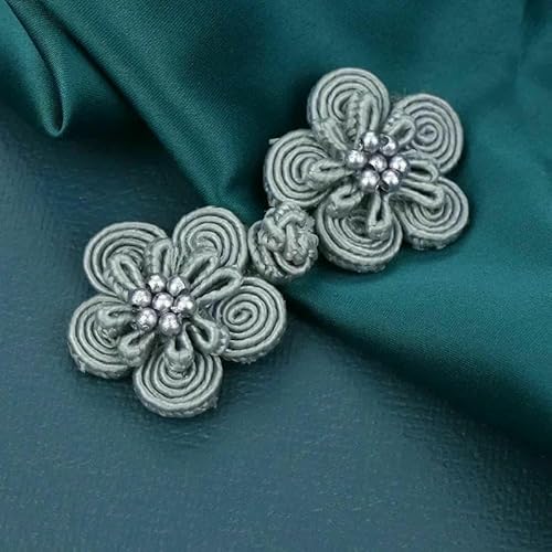 Paar Blumen-Chinesische Frosch-Verschlussknöpfe Knotenverschluss Nähen Handarbeit Basteln DIY Cheongsam Stoffknopf-20-30 65mm von TBSKUY