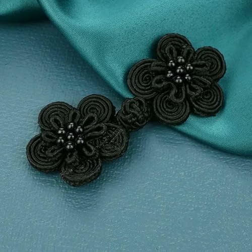 Paar Blumen-Chinesischer Frosch-Verschlussknöpfe Knotenverschluss Nähen Handarbeit Basteln DIY Cheongsam Stoffknopf-5-30 65mm von TBSKUY