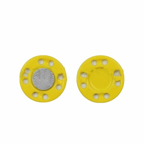 Paar Magnetknöpfe, unsichtbare Metallknöpfe, Nähzubehör für Jacken, Mäntel, Strickjacken, Taschen, handgefertigte DIY-Nähknöpfe, Gelb, 12,5 mm Paar Magnetknöpfe, unsichtbare Metallknöpfe, Nähzubehör für Jacken, Mäntel, Strickjacken, Taschen, handgefertigte DIY-Nähknöpfe, Gelb, 12,5 mm von TBSKUY
