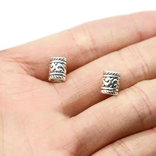 Packung/Los Vintage Metallperlen Antik Silber Abstandshalter Rohrperlen für DIY Schmuckherstellung - Stil 3 30 Stück Packung/Los Vintage Metallperlen Antik Silber Abstandshalter Rohrperlen für DIY Schmuckherstellung - Stil 3 30 Stück von TBSKUY