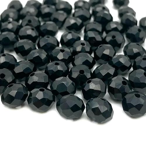 Rondelle, 2 3 4 6 8 mm, facettierte Kristallperlen, lose Abstandshalter, Glasperlen zur Schmuckherstellung, DIY-Ohrring-Armbänder, Zubehör-c02-6 mm, ca. 90 Stück von TBSKUY