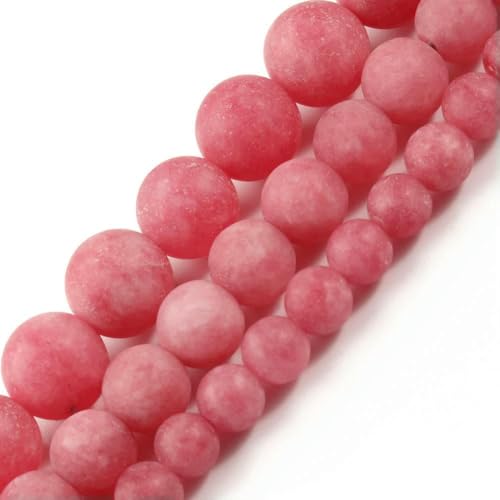 Rote Korallen-Jade-Perlen, Naturstein, Chalcedon, Achate, rund, lose Mineralperlen für die Schmuckherstellung, DIY, handgefertigtes Armband, 38,1 cm, Rhodochrosit, 10 mm, ca. 36 Stück Rote Korallen-Jade-Perlen, Naturstein, Chalcedon, Achate, rund, lose Mineralperlen für die Schmuckherstellung, DIY, handgefertigtes Armband, 38,1 cm, Rhodochrosit, 10 mm, ca. 36 Stück von TBSKUY