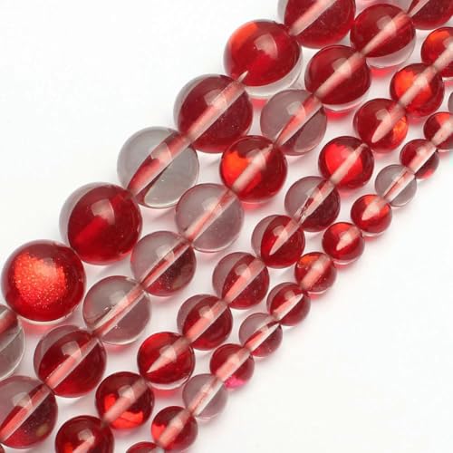 Rote Korallen-Jade-Perlen, Naturstein, Chalcedon, Achate, runde, lose Mineralperlen für die Schmuckherstellung, DIY, handgefertigtes Armband, 15 Zoll, österreichischer Kristall, 8 mm, ca. 46 Stück Rote Korallen-Jade-Perlen, Naturstein, Chalcedon, Achate, runde, lose Mineralperlen für die Schmuckherstellung, DIY, handgefertigtes Armband, 15 Zoll, österreichischer Kristall, 8 mm, ca. 46 Stück von TBSKUY