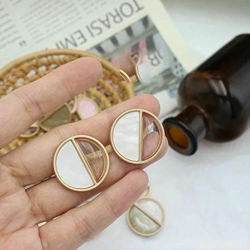 Runde transparente Metallknöpfe für Damenjacken, Anzüge, Mäntel, Hemden, zum Nähen von Handarbeiten, Pullovern, Kleidern, Zubehör, Weiß, 28L, 18,0 mm, 5 Stück Runde transparente Metallknöpfe für Damenjacken, Anzüge, Mäntel, Hemden, zum Nähen von Handarbeiten, Pullovern, Kleidern, Zubehör, Weiß, 28L, 18,0 mm, 5 Stück von TBSKUY