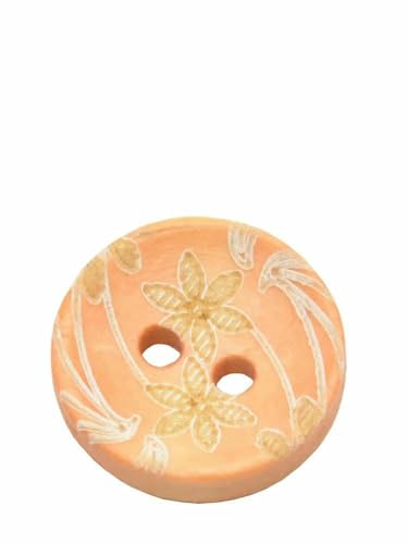 Runder Holzknopf für Kinderkleidung, Laserblume, Nähzubehör, Dekorative Knöpfe, 2 Löcher, 15mm, 30Stk, 60Stk-KNOPF MT60-2-30 Stück von TBSKUY