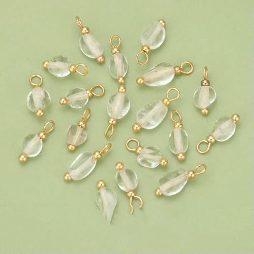 Schmuck zubehör, natürliche stein, 18k gold überzogen, kupfer, hand made, schmuck machen, charme, diy anhänger, 20 stücke/lot-C32401S von TBSKUY
