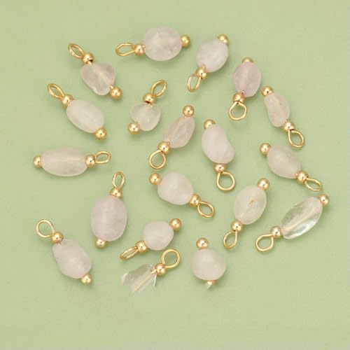 Schmuck zubehör, natürliche stein, 18k gold überzogen, kupfer, hand made, schmuck machen, charme, diy anhänger, 20 stücke/lot-C32402S von TBSKUY