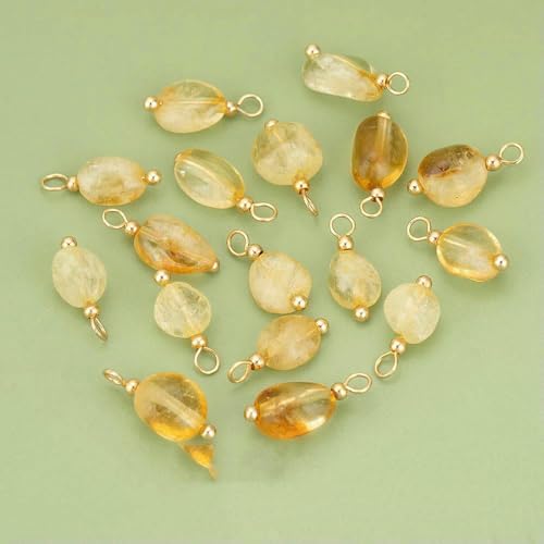 Schmuck zubehör, natürliche stein, 18k gold überzogen, kupfer, hand made, schmuck machen, charme, diy anhänger, 20 stücke/lot-C32404S von TBSKUY