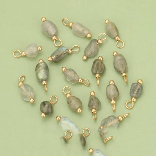 Schmuck zubehör, natürliche stein, 18k gold überzogen, kupfer, hand made, schmuck machen, charme, diy anhänger, 20 stücke/lot-C32406S von TBSKUY