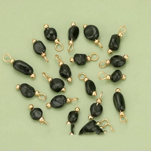 Schmuck zubehör, natürliche stein, 18k gold überzogen, kupfer, hand made, schmuck machen, charme, diy anhänger, 20 stücke/lot-C32409S von TBSKUY