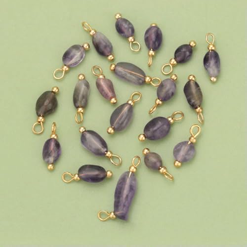 Schmuck zubehör, natürliche stein, 18k gold überzogen, kupfer, hand made, schmuck machen, charme, diy anhänger, 20 stücke/lot-C32410S von TBSKUY