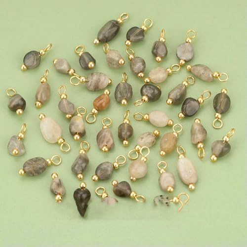Schmuck zubehör, natürliche stein, 18k gold überzogen, kupfer, hand made, schmuck machen, charme, diy anhänger, 20 stücke/lot-C32415S von TBSKUY