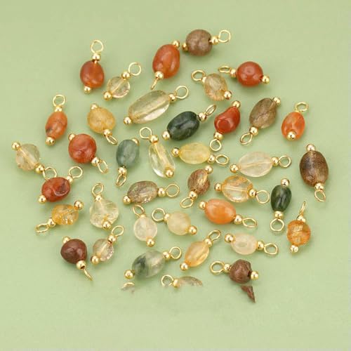 Schmuck zubehör, natürliche stein, 18k gold überzogen, kupfer, hand made, schmuck machen, charme, diy anhänger, 20 stücke/lot-C32417S von TBSKUY