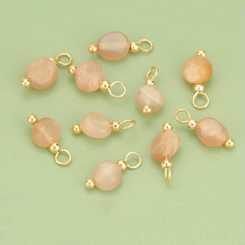 Schmuck zubehör, natürliche stein, 18k gold überzogen, kupfer, hand made, schmuck machen, charme, diy anhänger, 20 stücke/lot-C32421S von TBSKUY