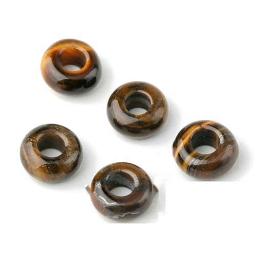 Stück Natursteinperlen, 10 x 5 mm, flach, rund, Abakus-Form, 5 mm, großes Loch, Steinperlen für die Schmuckherstellung, DIY-Armbandzubehör, gelbes Tigerauge Stück Natursteinperlen, 10 x 5 mm, flach, rund, Abakus-Form, 5 mm, großes Loch, Steinperlen für die Schmuckherstellung, DIY-Armbandzubehör, gelbes Tigerauge von TBSKUY